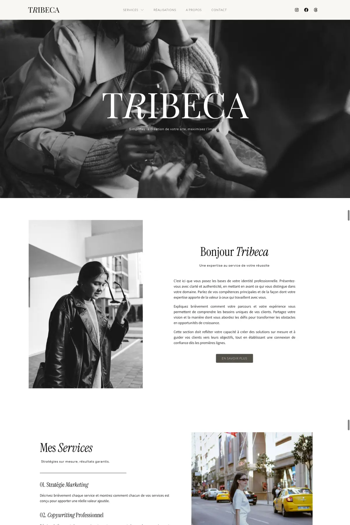 Tribeca Template Produit